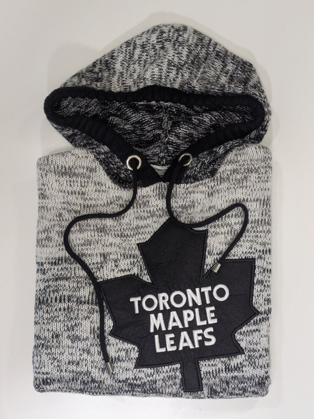 NHL Toronto Maple Leafs Grey and Black Knitted Hoodie - Size M - Picture 3 of 11